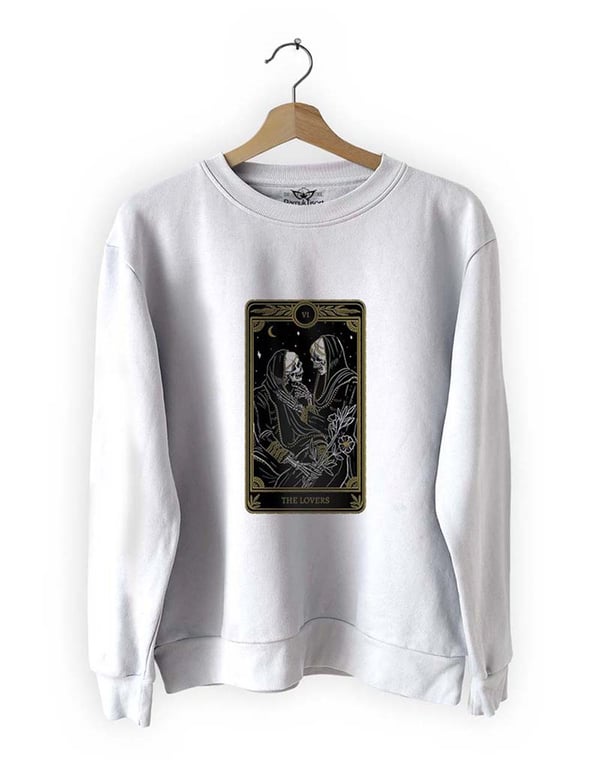 Aşıklar Basklı Slim Fit Pamuk Sweatshirt
