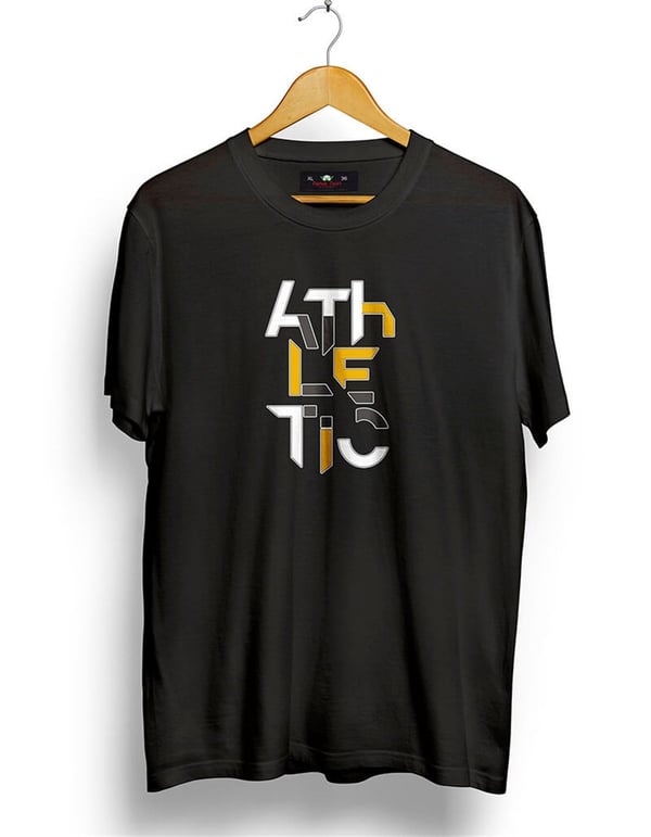 Atletik Baskılı Oversize Bol Kalıp T-shirt