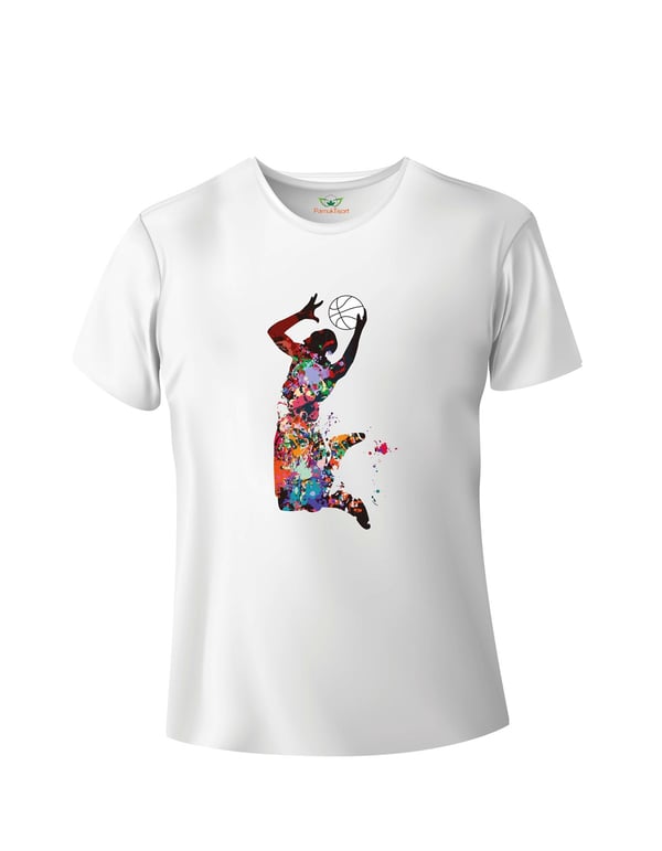 Basketbolcu Baskılı Basic Tshirt