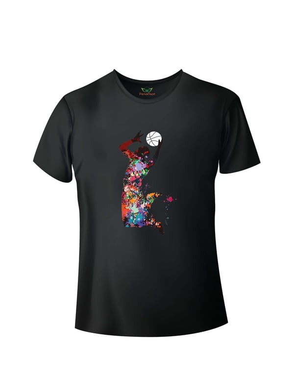 Basketbolcu Baskılı Basic Tshirt