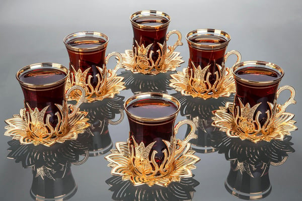 Busem Ahsen Çay Seti 18 Parça-Altın Teknobutik.com'da