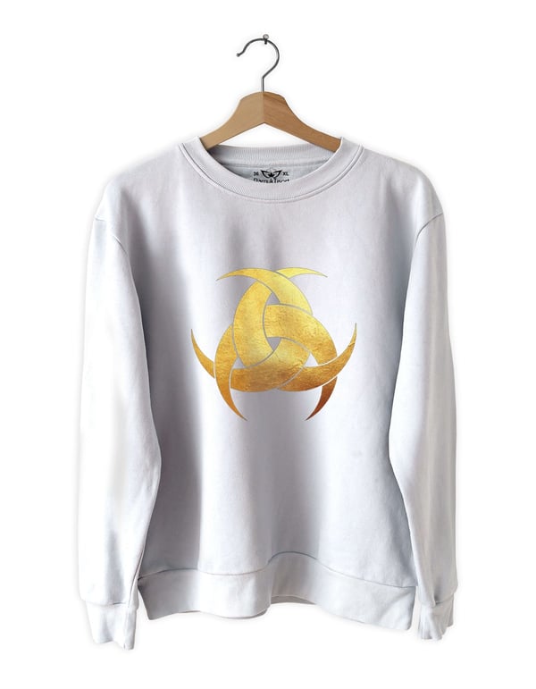 Büyüküç Hi-lal Büyük Baskılı Slim Fit Siyah - Beyaz Sweatshirt
