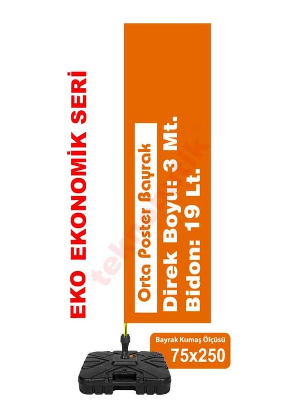 Ekonomik Orta Poster Bayrak 750x250 Teknobutik.com'da