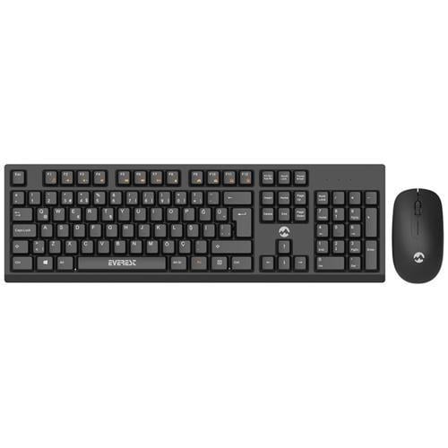 Everest KM-2510 Kablosuz Klavye+Mouse Siyah Teknobutik.com'da