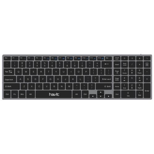 Havit KB263BT Kablosuz Bluetooth Klavye Uzay Grisi Teknobutik.com'da