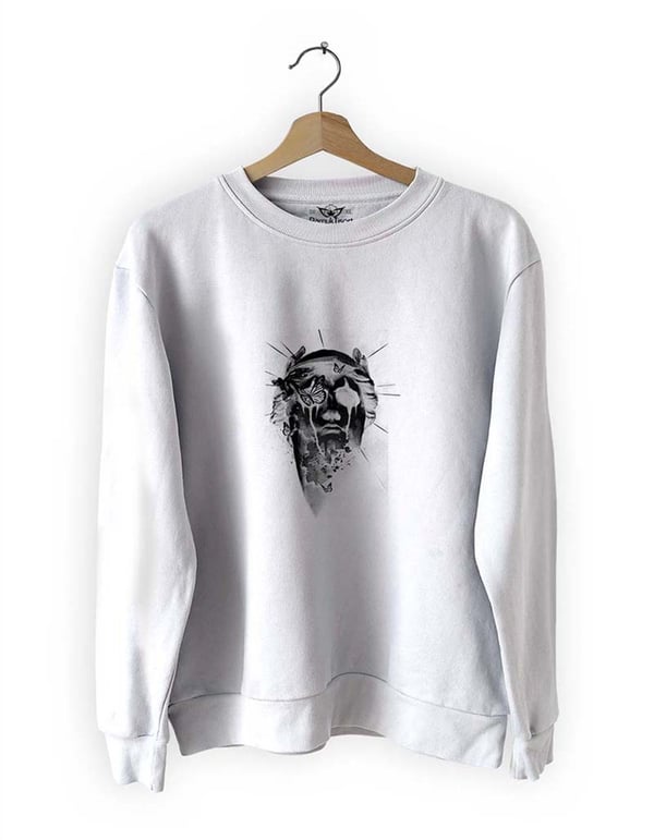 Heykel Basklı Slim Fit Pamuk Sweatshirt