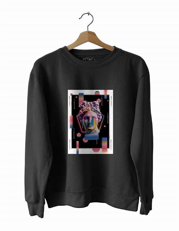 Heykel Basklı Slim Fit Pamuk Sweatshirt