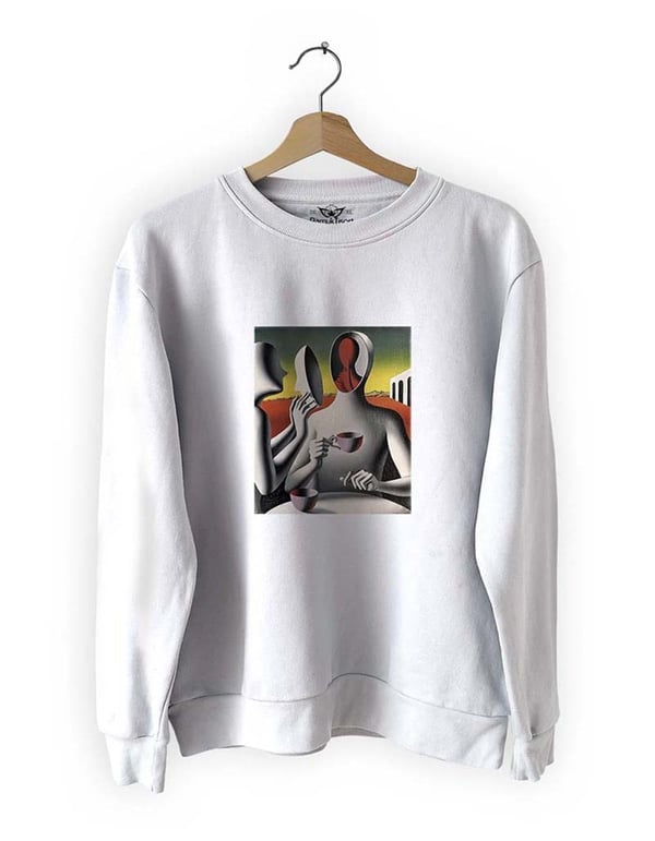 İçindeki Adam Basklı Slim Fit Pamuk Sweatshirt