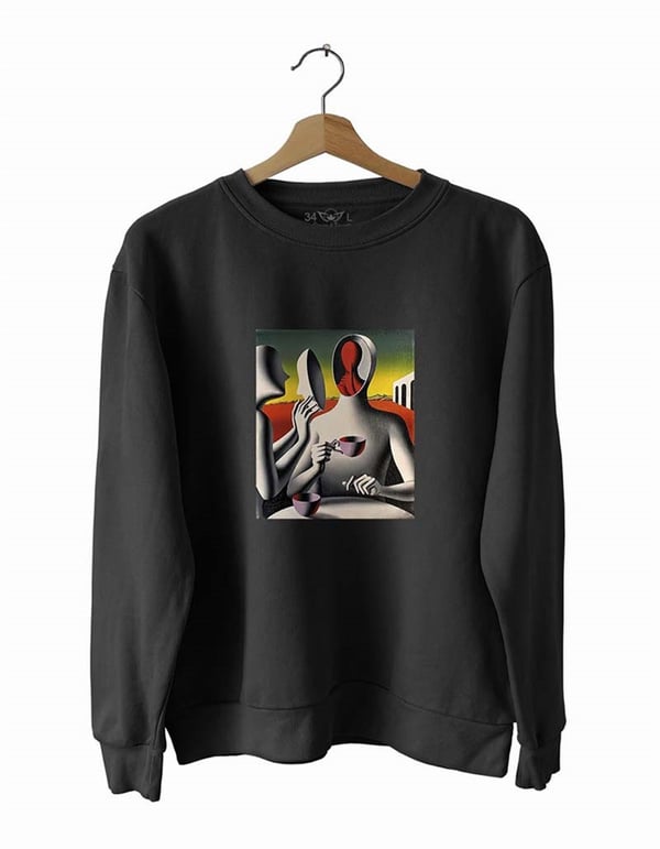 İçindeki Adam Basklı Slim Fit Pamuk Sweatshirt