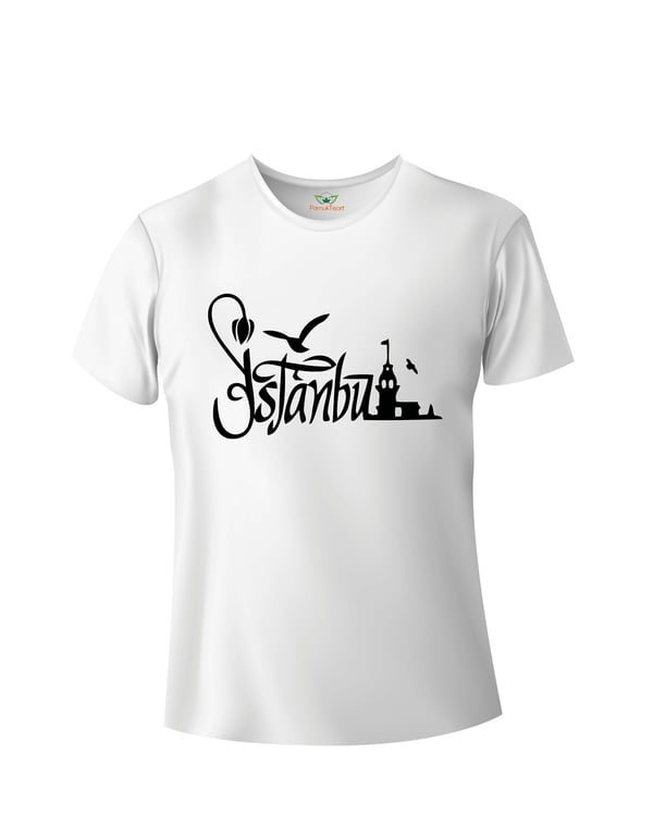 İstanbul Baskılı Basic Tshirt