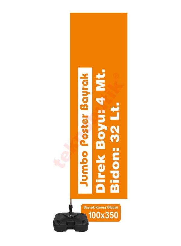 Jumbo Poster Bayrak 100x350 Teknobutik.com'da
