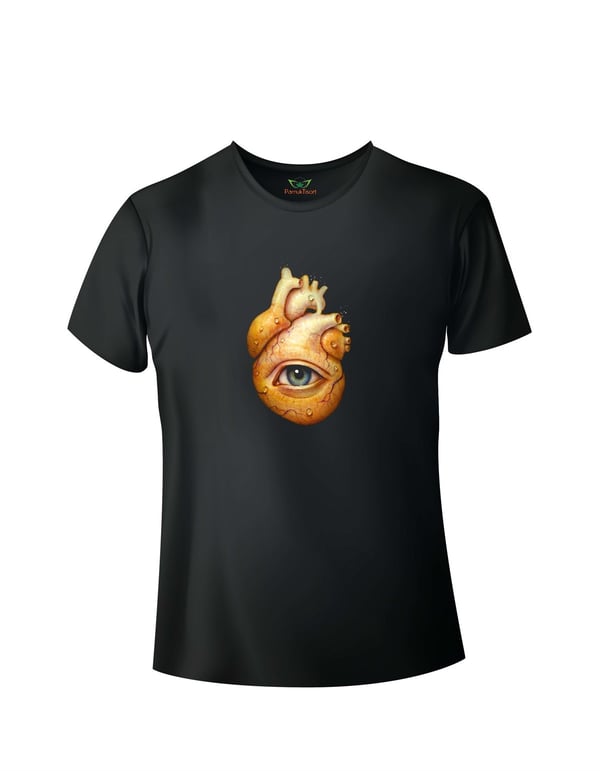 Kalp Gözü Baskılı Basic Tshirt