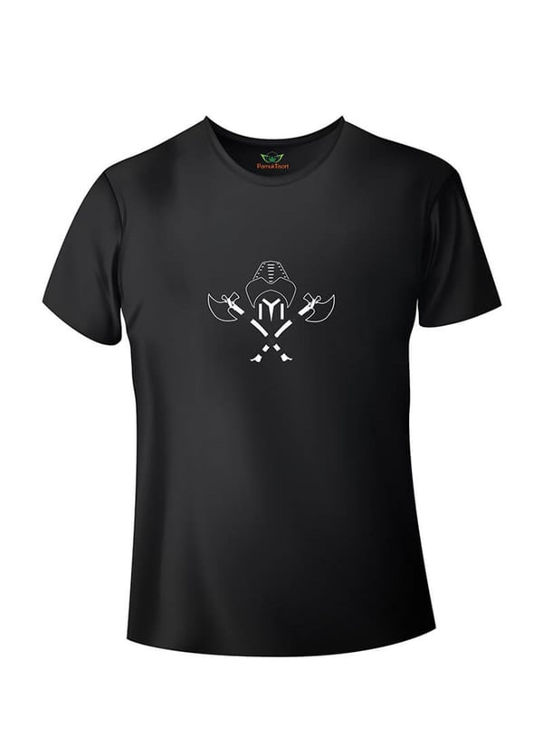 Kayı Tasarım Baskılı Siyah Basic T-shirt Teknobutik.com'da