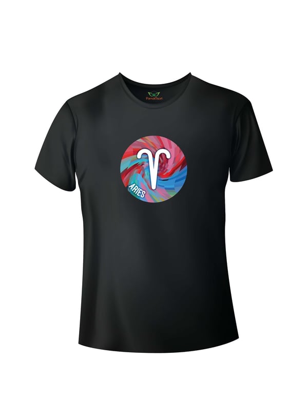 Koç Arries Burcu Baskılı Slim (Dar Kalıp) Bisiklet Yaka T-shirt
