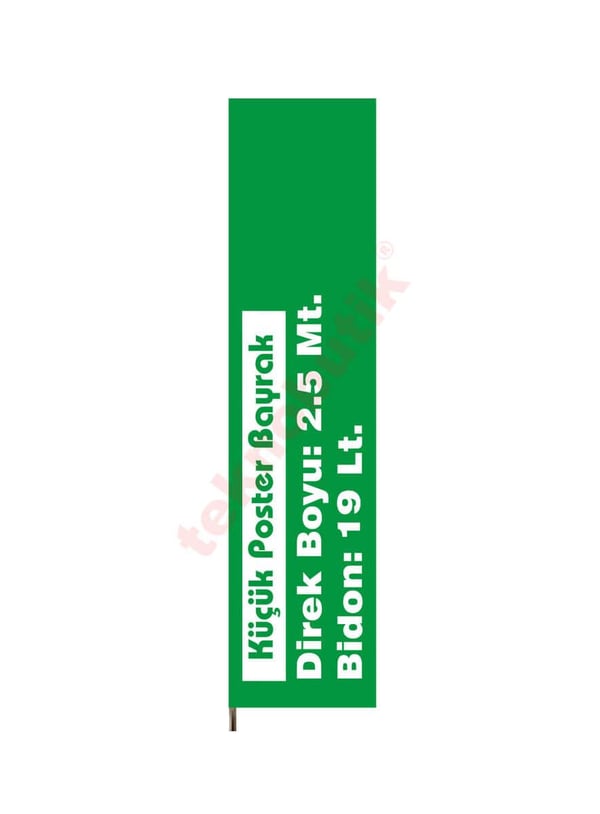 Küçük Poster Bayrak 50x200 Teknobutik.com'da