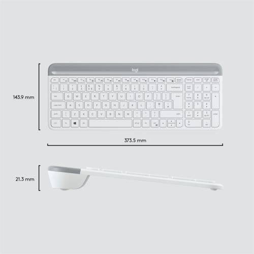 Logitech MK470 Klavye Mouse Kablosuz Beyaz 920-009436 Teknobutik.com'da