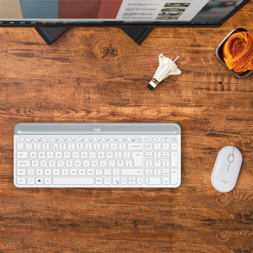 Logitech MK470 Klavye Mouse Kablosuz Beyaz 920-009436 Teknobutik.com'da