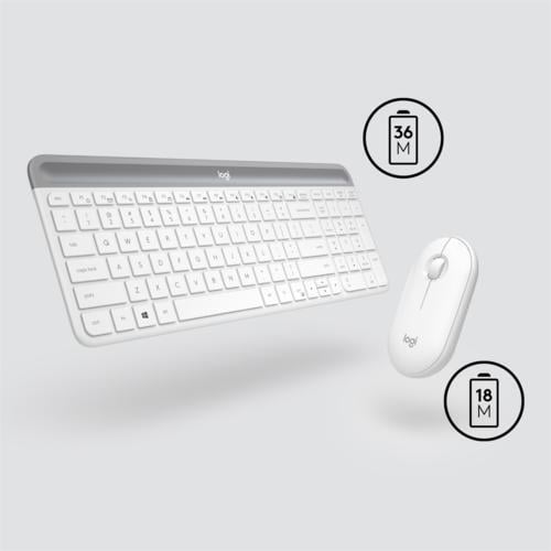 Logitech MK470 Klavye Mouse Kablosuz Beyaz 920-009436 Teknobutik.com'da