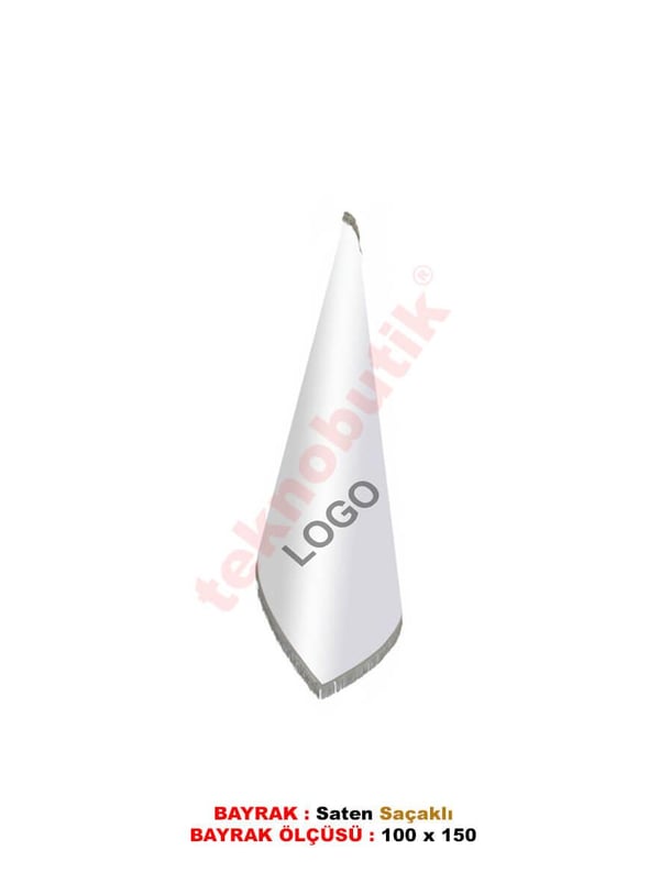 Makam Bayrağı Saçaklı Özel Baskılı Krom 100x150 Teknobutik.com'da