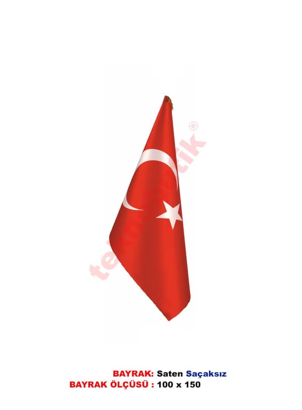 Makam Bayrağı Saçaksız Gold 100 x 150 Teknobutik.com'da