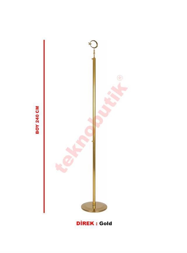 Makam Bayrağı Saçaksız Gold 100 x 150 Teknobutik.com'da