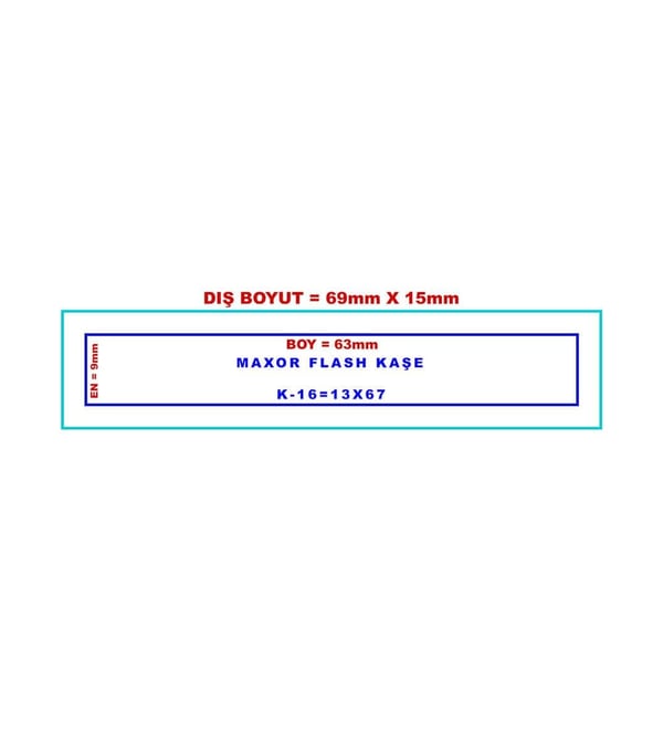 Maxor K-16 13x67 Flash Sistem Kendinden Mürekkepli Kaşe Teknobutik.com'da