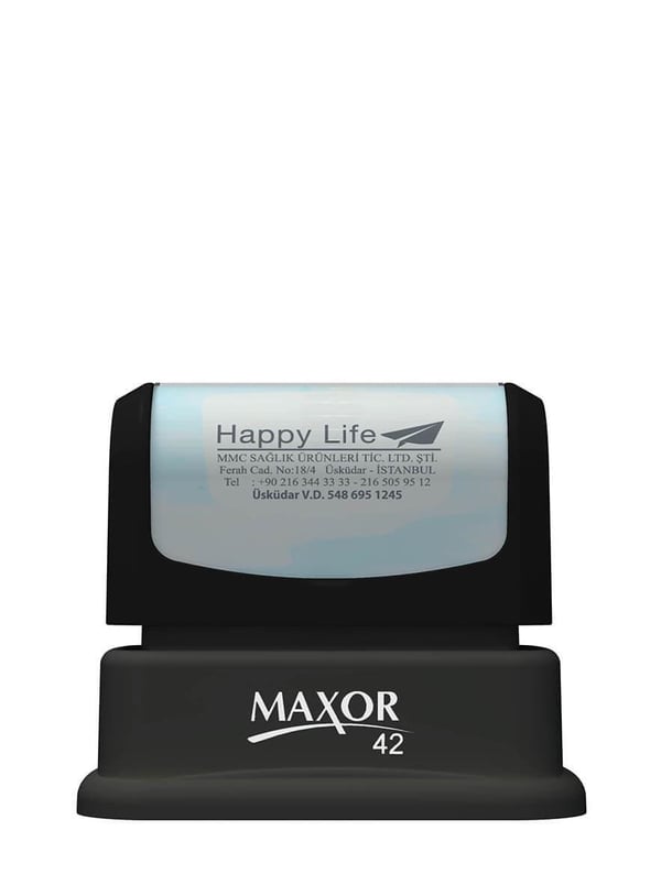 Maxor K-42 28x43 Flash Sistem Kendinden Mürekkepli Kaşe Teknobutik.com'da