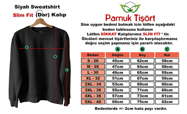 Model Kadın 4 Baskılı Slim Fit Siyah Sweatshirt