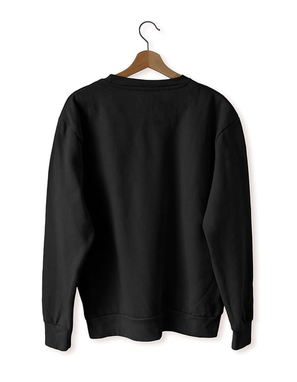 Model Kadın 8 Baskılı Slim Fit Siyah Sweatshirt
