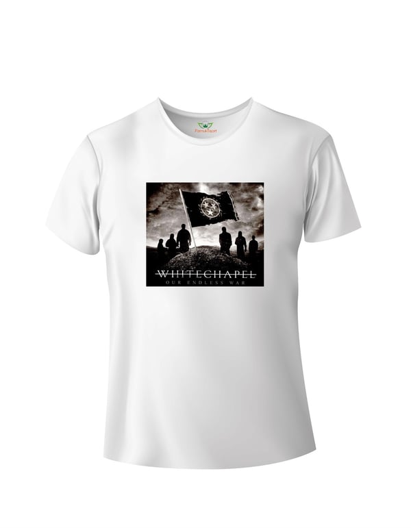 MüzikWht-chpl Baskılı Basik Tshirt