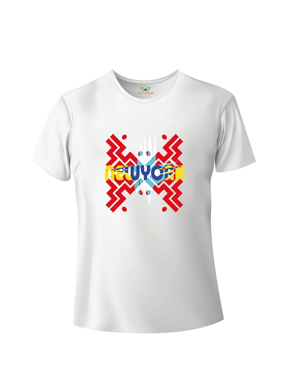 Newyork Baskılı Regular Siyah Bisiklet Yaka T-shirt
