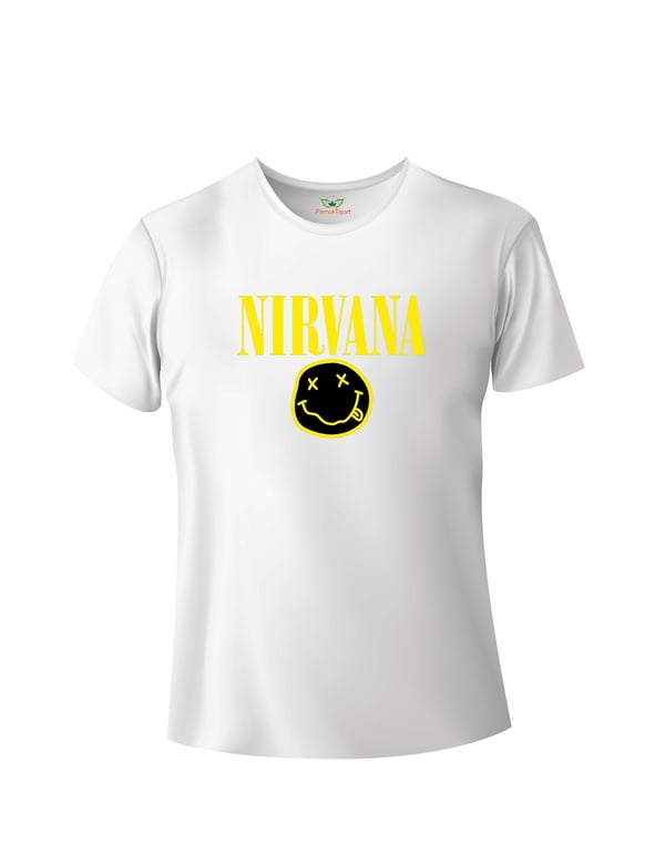 Nirv-ana Baskılı Basic Tshirt