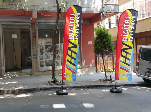 Orta Yelken Bayrak Baskılı 75cm x 200cm