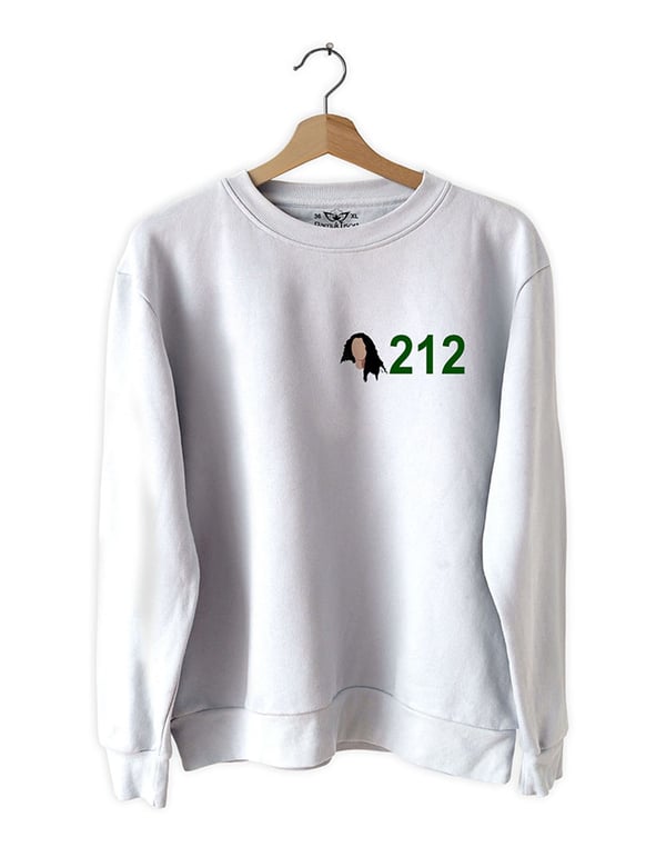 Oyuncu No: 212 S-Quid-G-ame-Basklı Slim Fit Pamuk Sweatshirt