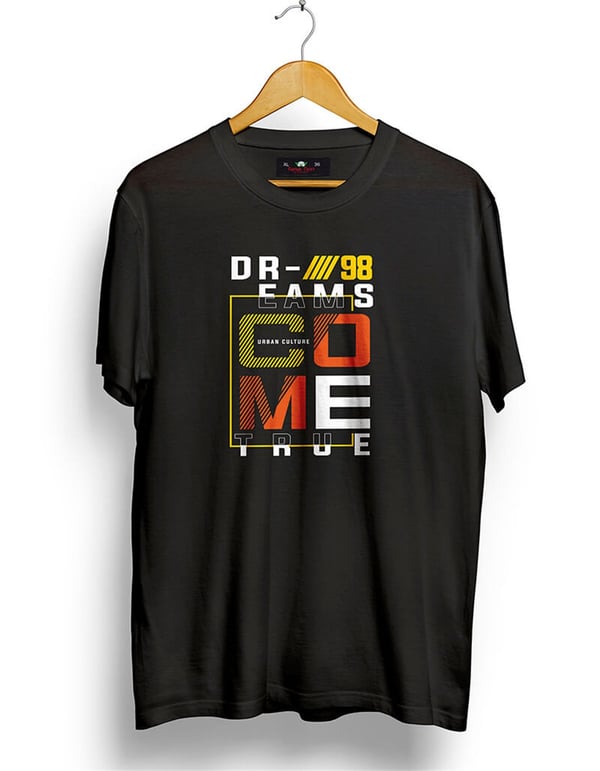 Rüyalar Gerçekleşir Baskılı Oversize Bol Kalıp T-shirt