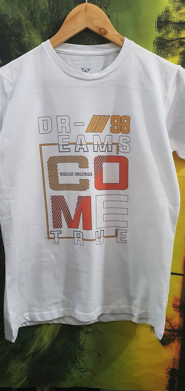 Rüyalar Gerçekleşir Baskılı Oversize Bol Kalıp T-shirt