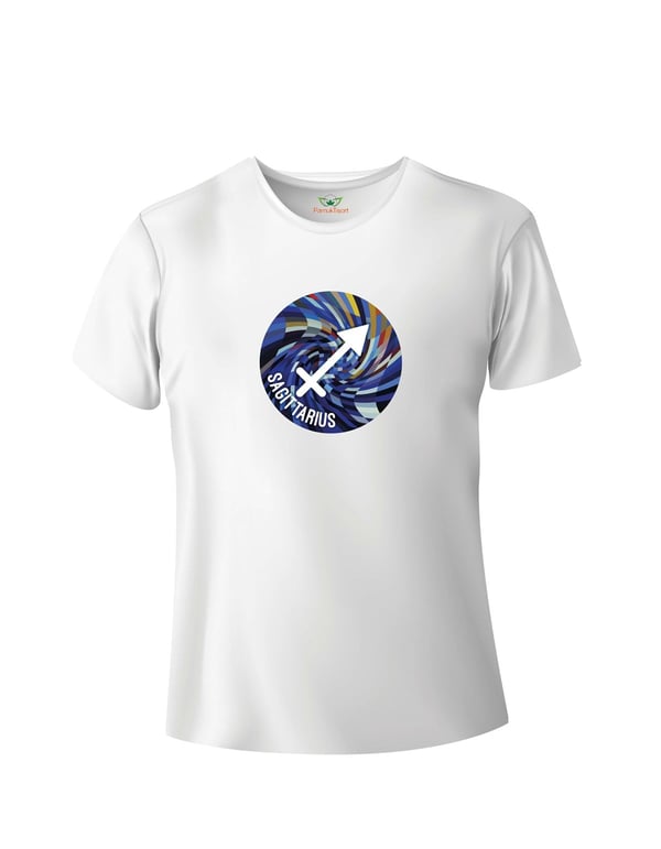 Sagittarius- Yay Burcu Baskılı Basic Tshirt