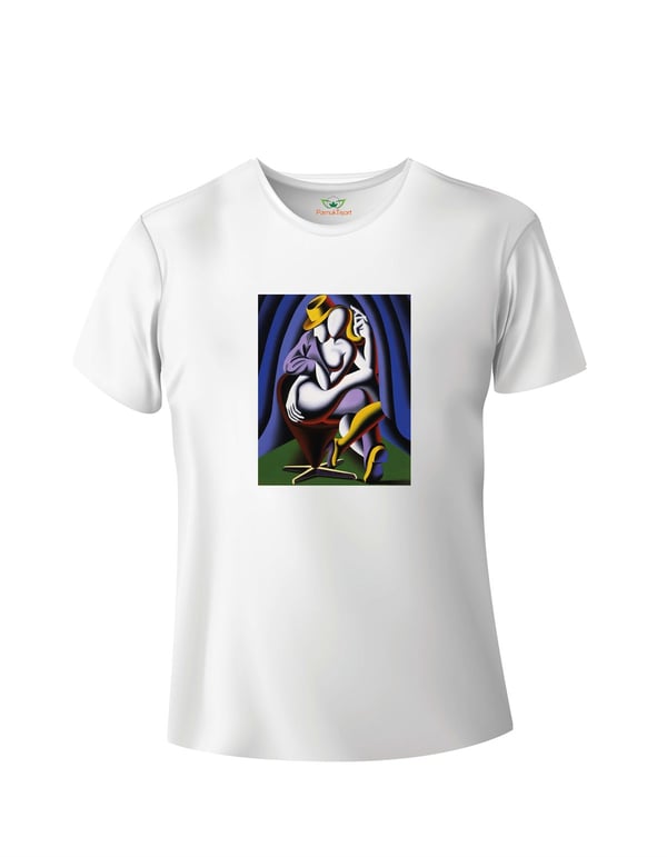 Sahne Baskılı Basic Tshirt