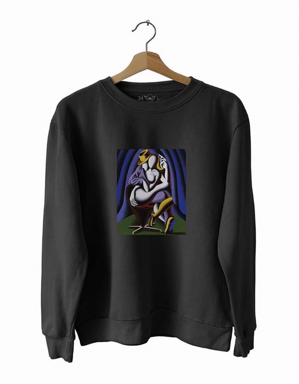 Siz Anladınız Onu Basklı Slim Fit Pamuk Sweatshirt