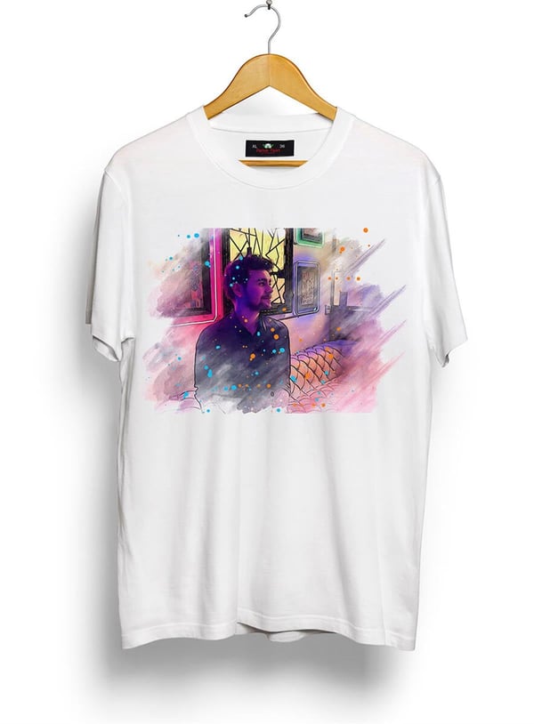 Sulu Boya Tasarımlı Özel Baskılar 57 Oversize Kalıp T-shirt Teknobutik.com'da