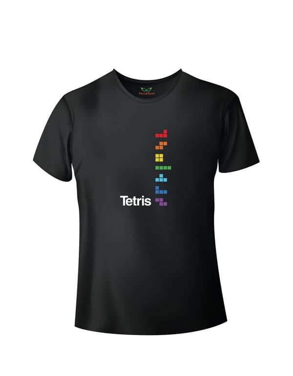 TetRis Baskılı Basic Tshirt