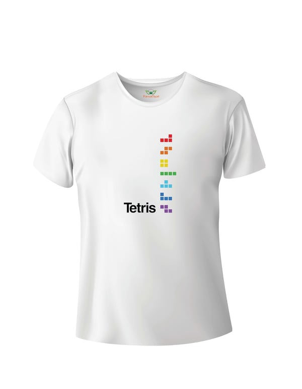 TetRis Baskılı Basic Tshirt