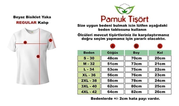 Türk ve Ay Yıldız 2 Ön ve Arka  Baskılı Basic Tshirt