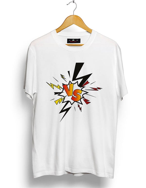 Vs Baskılı Oversize Bol Kalıp T-shirt