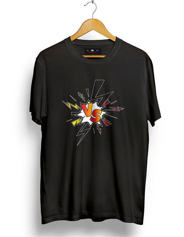 Vs Baskılı Oversize Bol Kalıp T-shirt