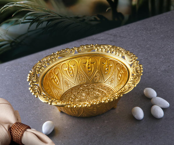 Zamak Yuvarlak Hurmalık-Altın Teknobutik.com'da