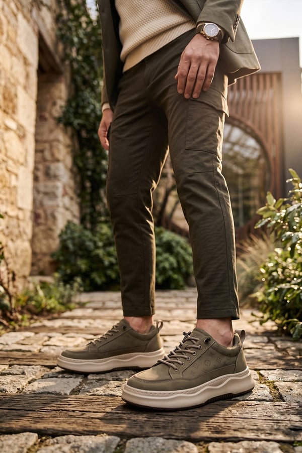 Camelu Calm Erkek Sneakers Ayakkabı Haki