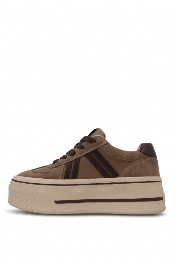 Evoll 1127 Kadın Sneakers Ayakkabı Bej
