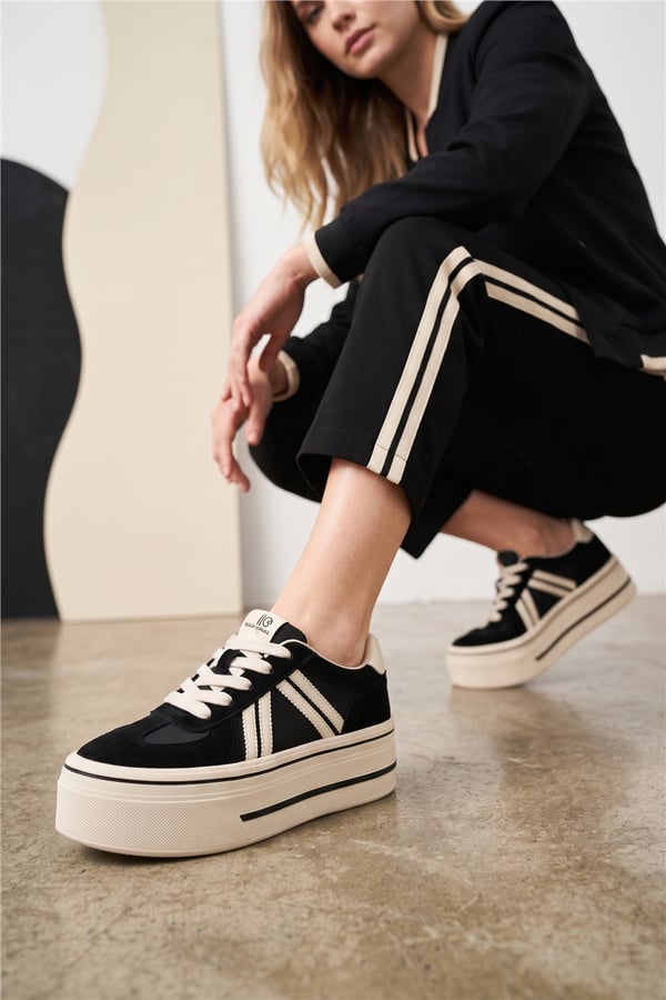 Evoll 1127 Kadın Sneakers Ayakkabı Siyah