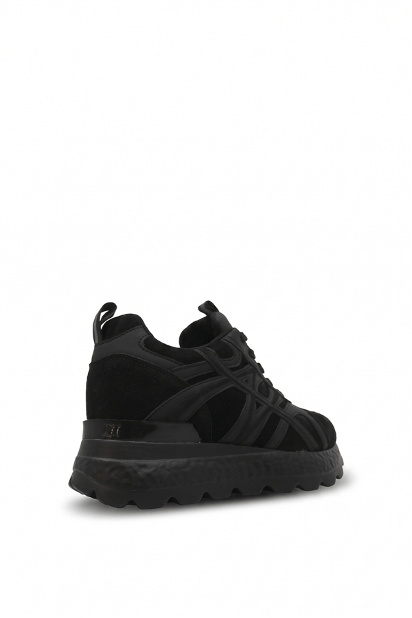 Ewoll 1106 Gizli Topuk Kadın Sneakers Ayakkabı Siyah